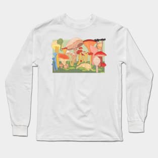 Mushroom Pond Painting Long Sleeve T-Shirt